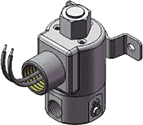 Technical drawing — MODEL BP21 METERING 2WNO BODY PORTS CONDUIT/BRACKET COIL CONNECTION