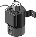 Technical drawing — MODEL BP21 1/4-18 NPT 2WNO BODY PORTS GROMMET/BRACKET WITH LEADS