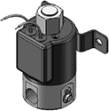 Technical drawing — MODEL BP21 METERING 2WNO BODY PORTS GROMMET/BRACKET HOUSING WITH LEADS