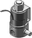 Technical drawing — MODEL BP21 MANUAL OVERRIDE 2WNO BODY PORTS YOKE WITH LEADS