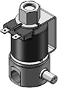 Technical drawing — MODEL BP21 MANUAL OVERRIDE 2WNO BODY PORTS YOKE WITH SPADE TERMINALS