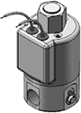 Technical drawing — MODEL BP21 METERING 2WNO BODY PORTS GROMMET HOUSING WITH LEADS