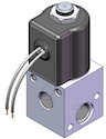 Technical drawing — MODEL 52 2WNC STACKING BODIES COMMON OUTLET GROMMET WITH LEADS