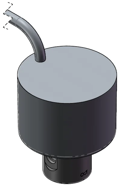 Technical drawing — SUBMERSIBLE VALVE LATCHING COIL BOTTOM SAE PORT