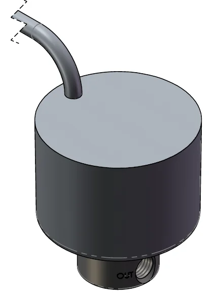 Technical drawing — SUBMERSIBLE VALVE LATCHING COIL NPT PORT