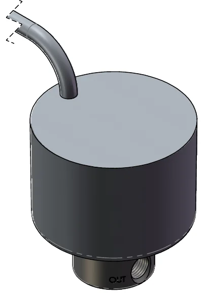 Technical drawing — SUBMERSIBLE VALVE LATCHING COIL NPT PLUS SAE GAGE PORT