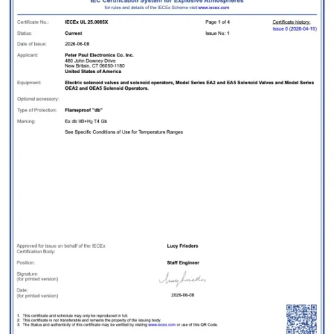 IECEx Certificate of Conformity